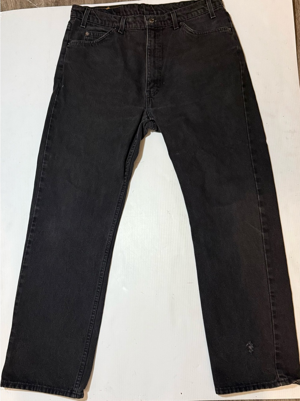 Vintage Levi’s 505 Black Jeans 38x30 Made In USA Regular Fit Straight Leg 90s